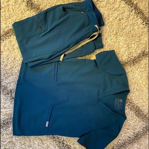 FIGS SCRUBS - caribbean blue - small